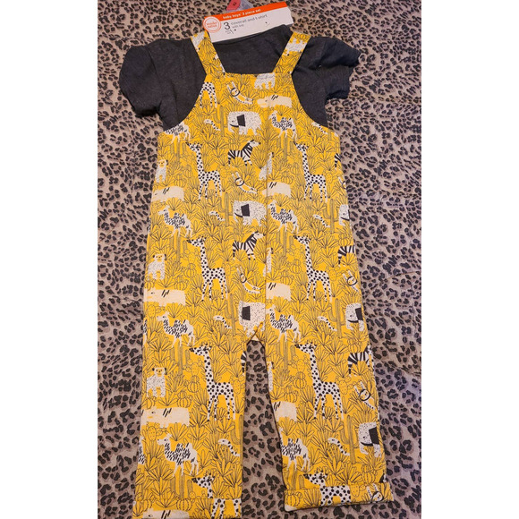 Wonder Nation 3-Piece Set Baby Boys Size 18M Coverall and T-Shirt with Bib (AE) - Picture 7 of 7